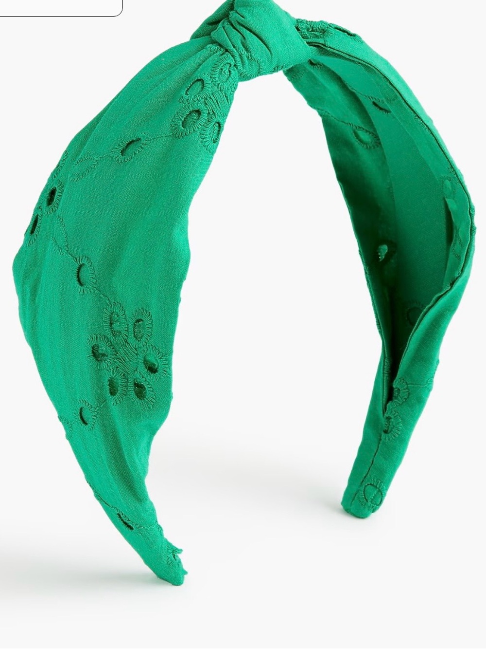 NWT J. Crew Eyelet Knotted Green Headband